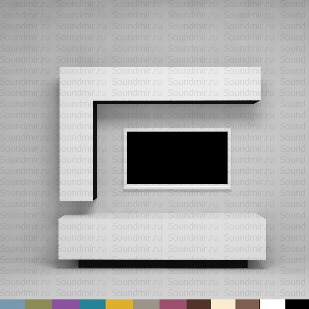 Стенка MD Color композиция №4 - белый глянец
