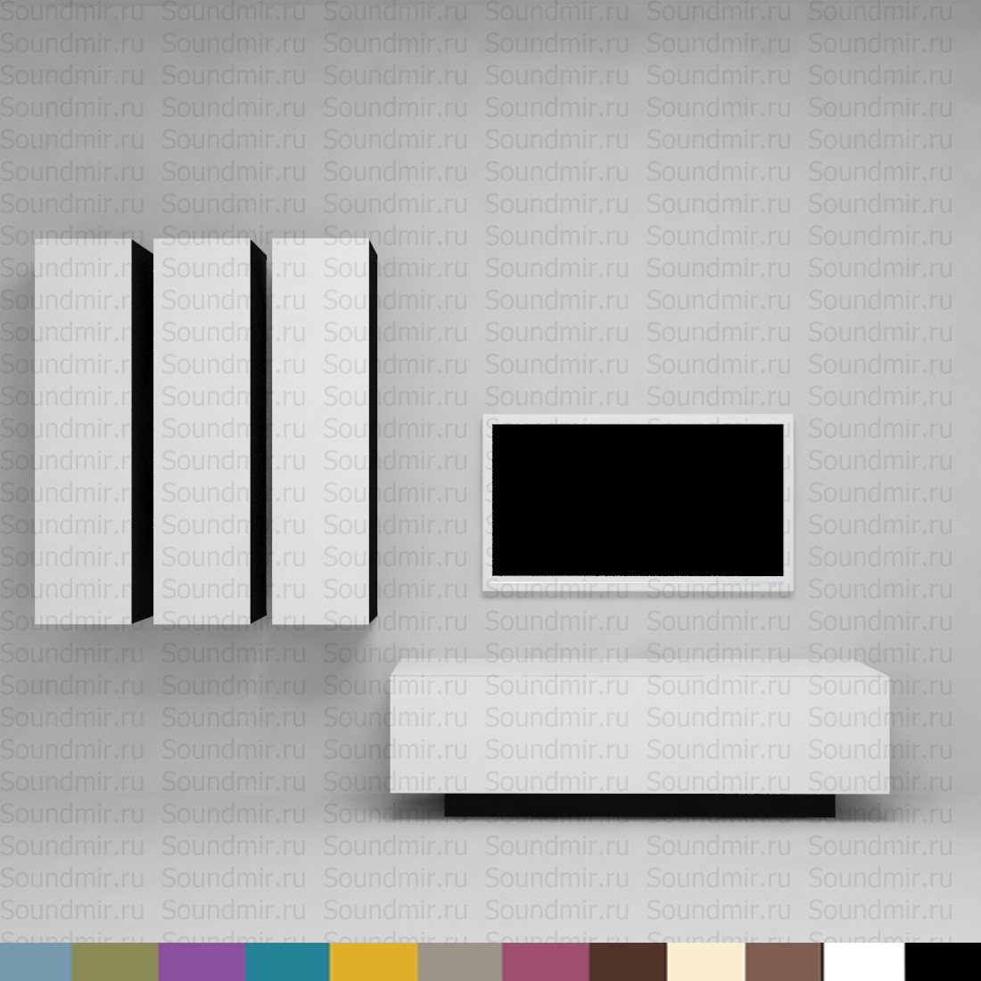 Стенка MD Color композиция №6 - белый глянец