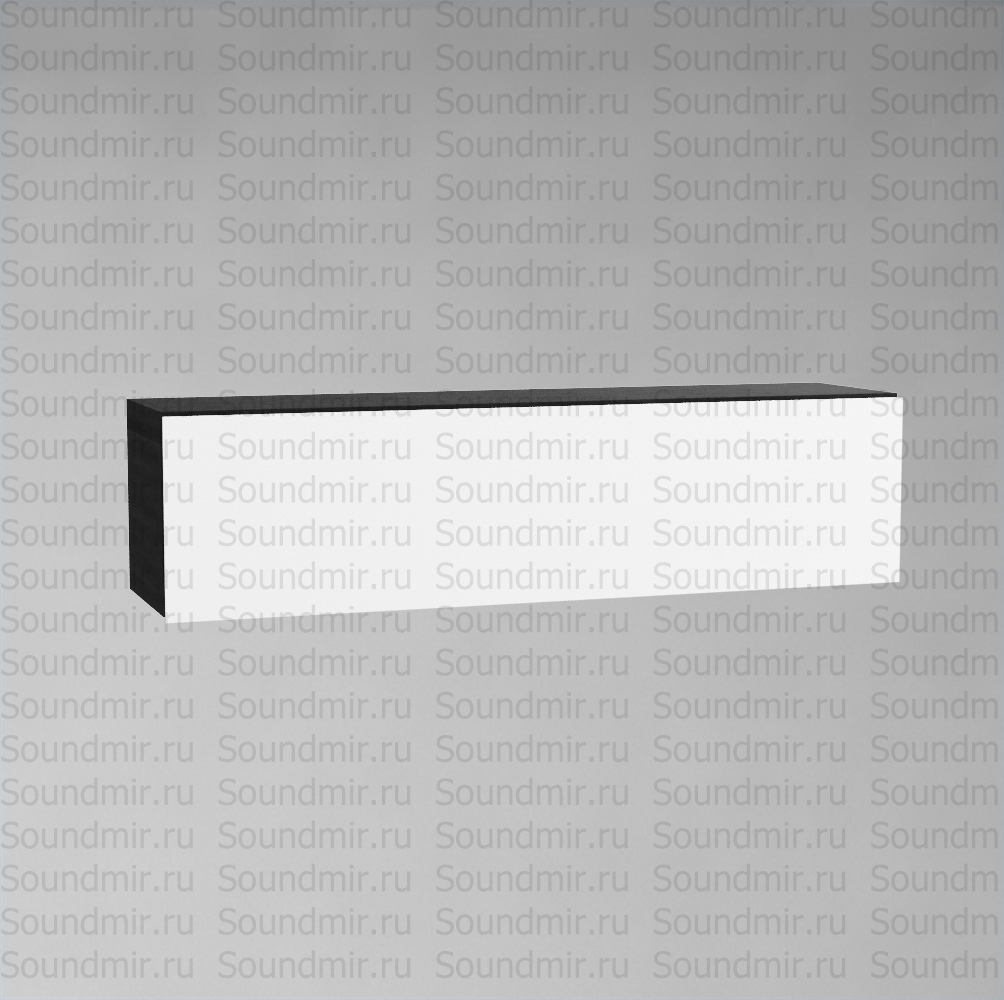 Настенная тумба под ЖК телевизор 1.2 м черный каркас, белое стекло